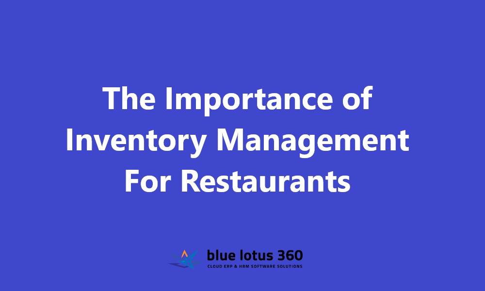 Inventory Management For Restaurants