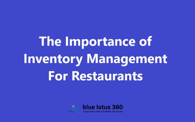 Inventory Management For Restaurants